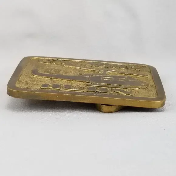 Vintage Belt Buckle Brass CA. Army National Guard ARNG Alan Helicopter‎ Chopper - Picture 6 of 9